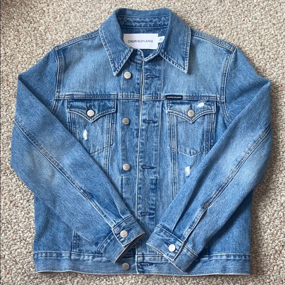 Distressed Calvin Klein Jean Jacket